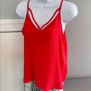 Red Strappy Tank Top